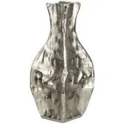 HOME STORY Vase   ¦ silber ¦ Aluminium ¦ Maße (cm): H: 49  Ø: 21