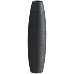 HOME STORY Vase   ¦ schwarz ¦ Polyresin (Kunstharz) ¦ Maße (cm): H: 65  Ø: 17