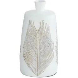 HOME STORY Vase   ¦ weiß ¦ Polyresin (Kunstharz) ¦ Maße (cm): H: 29  Ø: 16