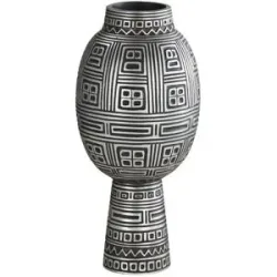 HOME STORY Deko Vase   ¦ schwarz ¦ Polyresin (Kunstharz) ¦ Maße (cm): H: 51  Ø: