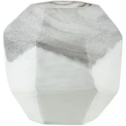 HOME STORY Vase   ¦ weiß ¦ Glas ¦ Maße (cm): B: 18 H: 17 T: 16.0
