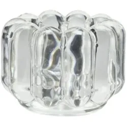 HOME STORY Teelichthalter   ¦ transparent/klar ¦ Glas ¦ Maße (cm): H: 6,5  Ø: 8