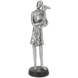 HOME STORY Deko Figur   ¦ silber ¦ Polyresin (Kunstharz) ¦ Maße (cm): B: 8 H: