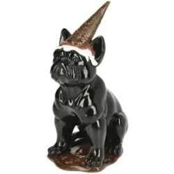 HOME STORY Dekofigur Hund   ¦ schwarz ¦ Polyresin (Kunstharz) ¦ Maße (cm): B: