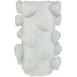 HOME STORY 3D Herz Vase   ¦ weiß ¦ Steingut ¦ Maße (cm): B: 18 H: 28 T: 17.5