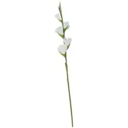 Höffner Kunstblume  Gladiole   ¦ weiß ¦ Kunststoff,Eisendraht ¦ Maße (cm): H: 84