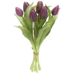 Höffner Tulpenbund   ¦ lila/violett ¦ Kunststoff ¦ Maße (cm): H: 32