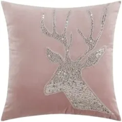 Höffner Kissen  Hirsch ¦ rosa/pink ¦ Maße (cm): B: 45