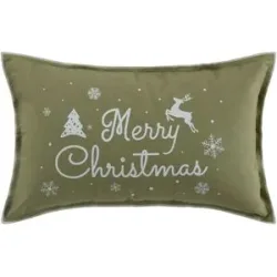 Höffner Kissen  Merry Christmas ¦ grün ¦ Maße (cm): B: 30