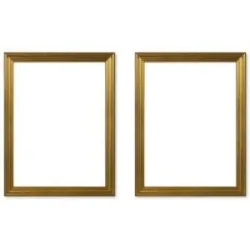 Höffner Bilderrahmen 18x24 cm  2er-Set   ¦ gold ¦ Glas ¦ Maße (cm): B: 18 H: 24 T: 1.3