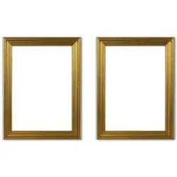 Höffner Bilderrahmen 13x18 cm  2er-Set   ¦ gold ¦ Glas ¦ Maße (cm): B: 13 H: 18 T: 1.3