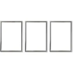 Höffner Bilderrahmen 13x18 cm  3er-Set   ¦ silber ¦ Kunststoff ¦ Maße (cm): B: 13 H: 18
