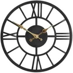 HOME STORY Wanduhr   ¦ schwarz ¦ Metall Ø: 30.4