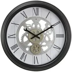 HOME STORY Wanduhr   ¦ schwarz ¦ Kunststoff,Metall,Glas Ø: 45.3