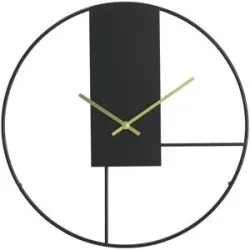 Höffner Wanduhr   ¦ schwarz ¦ Metall,MDF ¦ Maße (cm): B: 60 H: 60 T: 3.5