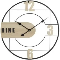 Höffner Wanduhr   ¦ schwarz ¦ Metall,MDF ¦ Maße (cm): B: 60 H: 60 T: 4.5