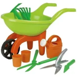 Höffner Schubkarre mit Gartenwerkzeug  9-teilig  Simba ¦ grün ¦ Maße (cm): B: 29 H: 27