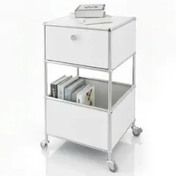 Floordirekt Metallregal   ¦ weiß ¦ Maße (cm): B: 40 H: 75