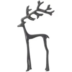 Höffner Alu-Hirsch   ¦ schwarz ¦ Aluminium ¦ Maße (cm): B: 15 H: 30 T: 6.5