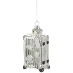 HOME STORY Weihnachtsbaumschmuck Koffer   ¦ silber ¦ Glas,Aluminium ¦ Maße (cm):