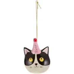 Höffner Anhänger Katze   ¦ schwarz ¦ Dolomite ¦ Maße (cm): B: 6,5 H: 9 T: 4.0