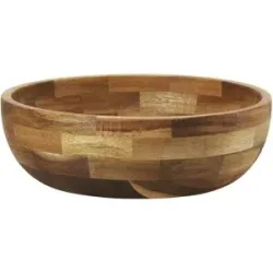 KHG Salatschüssel   ¦ holzfarben ¦ Holz ¦ Maße (cm): H: 8  Ø: 25