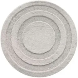LevelOne Webteppich  Bunny Circles ¦ grau ¦ Synthetische Fasern Ø: 70