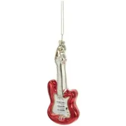 HOME STORY, HOME STORY Weihnachtsbaumschmuck Gitarre   ¦ Glas,Aluminium ¦ Maße (cm): B: 6 H: