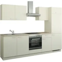 CUBO15 Küchenzeile mit Elektrogeräten  Aachen ¦ creme ¦ Maße (cm): B: 270