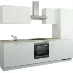 CUBO15 Küchenzeile mit Elektrogeräten  Aachen ¦ weiß ¦ Maße (cm): B: 270
