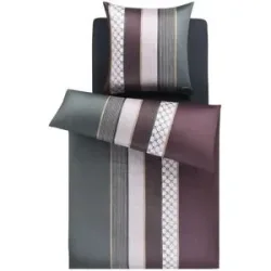 JOOP! Mako-Satin Bettwäsche  Cornflower Stripe ¦ rot ¦ Maße (cm): B: 135