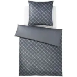JOOP! Mako-Satin Bettwäsche  Cornflower Gradiant ¦ grau ¦ Maße (cm): B: 135