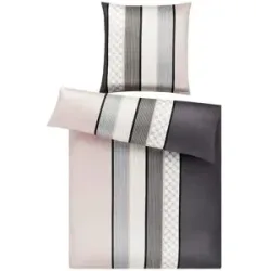 JOOP! Mako-Satin Bettwäsche  Cornflower Stripe ¦ rosa/pink ¦ Maße (cm): B: 135