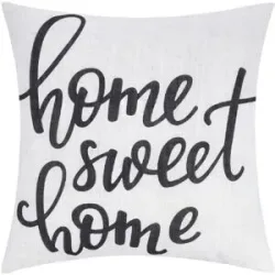 LAVIDA Kissen  Home Sweet Home ¦ weiß ¦ Maße (cm): B: 45