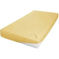 Höffner Jersey Spannbettlaken   ¦ gelb ¦ Maße (cm): B: 100 H: 22
