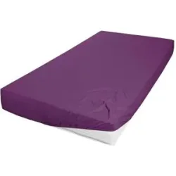 Höffner Jersey Spannbettlaken   ¦ lila/violett ¦ Maße (cm): B: 100 H: 22