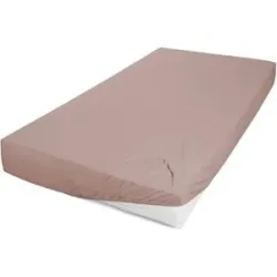 Höffner Jersey Spannbettlaken   ¦ braun ¦ Maße (cm): B: 100 H: 22