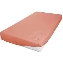 Höffner Jersey Spannbettlaken   ¦ orange ¦ Maße (cm): B: 150 H: 22