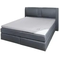 Höffner Jersey-Elastan Topperlaken   ¦ grau ¦ Maße (cm): B: 190 H: 10