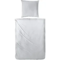 Höffner Mako-Satin Bettwäsche-Set   ¦ grau ¦ Maße (cm): B: 200 H: 1