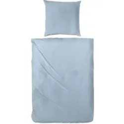 Höffner Mako-Satin Bettwäsche-Set   ¦ blau ¦ Maße (cm): B: 200 H: 1