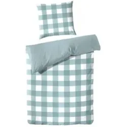 Höffner Perkal Bettwäsche-Set   ¦ grün ¦ Maße (cm): B: 200 H: 1