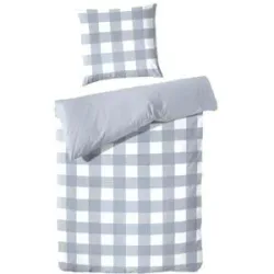 Höffner Perkal Bettwäsche-Set   ¦ blau ¦ Maße (cm): B: 200 H: 1