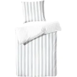 Höffner Perkal Bettwäsche-Set   ¦ grau ¦ Maße (cm): B: 240 H: 1