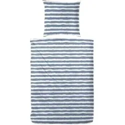 Höffner Baumwoll Bettwäsche-Set   ¦ blau ¦ Maße (cm): B: 155 H: 1