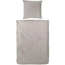Höffner Baumwoll Bettwäsche-Set   ¦ beige ¦ Maße (cm): B: 155 H: 1