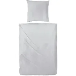 Höffner Satin Bettwäsche-Set   ¦ grau ¦ Maße (cm): B: 200 H: 1