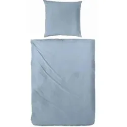 Höffner Satin Bettwäsche-Set   ¦ blau ¦ Maße (cm): B: 135 H: 1