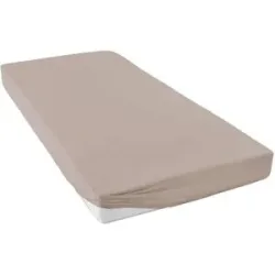 Höffner Spannbetttuch   ¦ beige ¦ Maße (cm): B: 180 H: 50