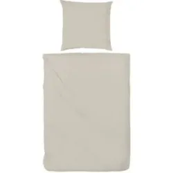 Höffner Stone-Washed Bettwäsche   ¦ beige ¦ Maße (cm): B: 200 H: 1